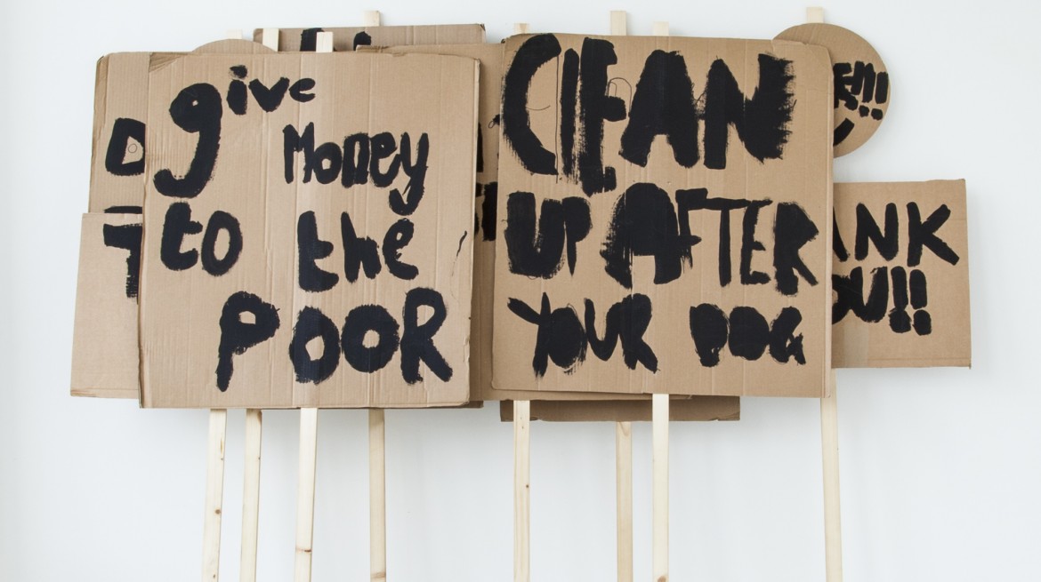 Peter Liversidge: Notes on Protesting 2014