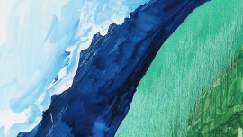 Mary Heilmann painting Crashing Wave