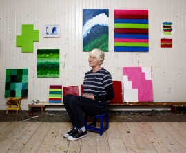 Mary Heilmann portrait. Photo by Philip Mauro