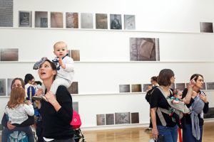 Picture of parents and toddlers on a Crib Notes Tour at Whitechapel Gallery,