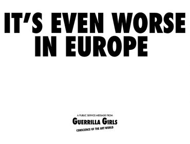 Guerrilla Girls Poster for the Whitechapel Gallery