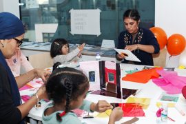 Picture of a family day workshop taking place