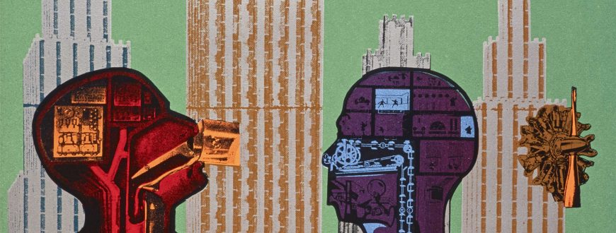 A detail from Eduardo Paolozzi, Wittgenstein in New York