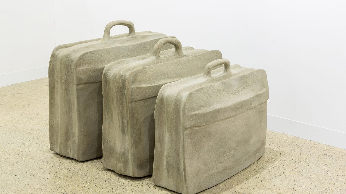 ISelf Collection: Rayyane Tabet Fossils (The Suitcase) 2014 From the Series: Five Distant Memories: The Suitcase, The Room, The Toys, The Boat and Maradona, 2006 ongoing Three suitcases encased in concrete 84 × 70 × 34 cm 90 × 75 × 34 cm 80 × 60 × 33 cm Image courtesy of Rayyane Tabet and Sfeir-Semler Gallery, Hamburg/Beirut