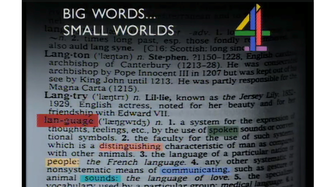 Big Words…Small Worlds, 1987_Web