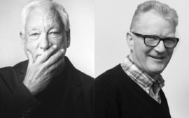 On Being An Artist_ Caption_ Portrait of Michael Craig-Martin by Caroline True. Portrait of Paul Winstanley by Carrie Winstanley