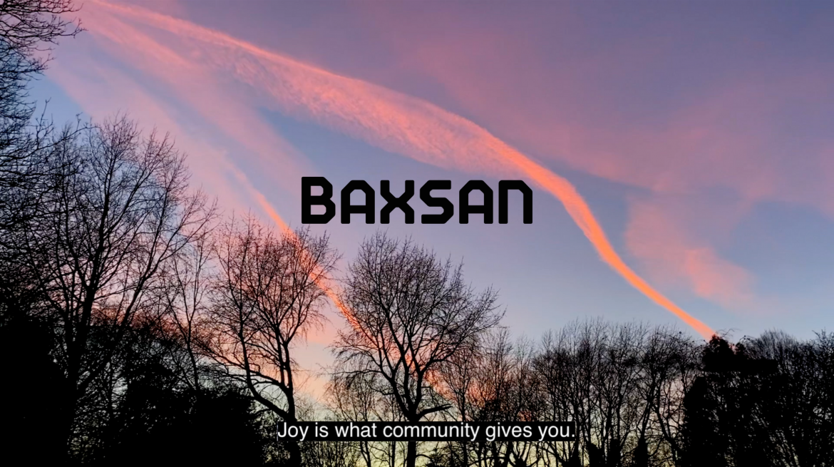 Image 1: The sky at sunset with a caption reading 