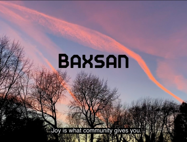 Image 1: The sky at sunset with a caption reading 