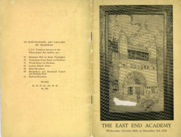 1932 East End Academy Catalogue Cover